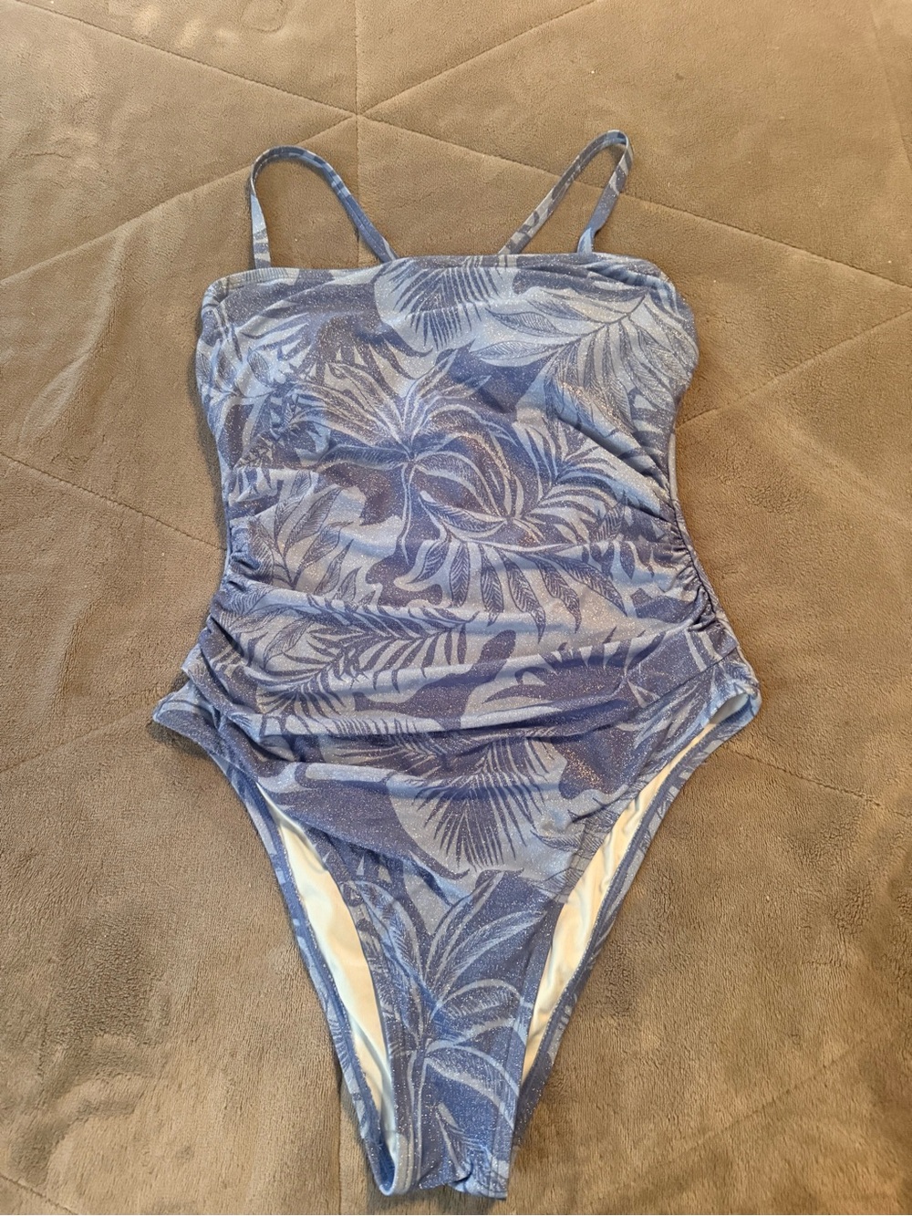 Cupshe Blue Floral One-Piece Swimsuit